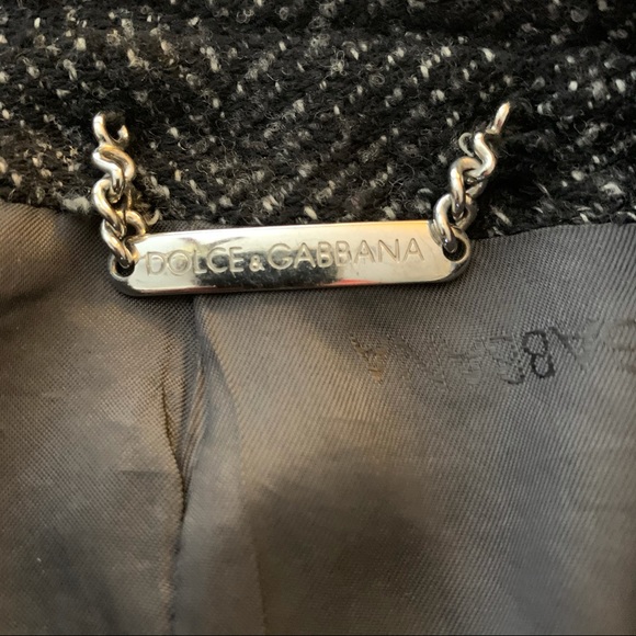 Dolce & Gabbana Men’s Single Breasted Wool Blend coat - charcoal Gray - Picture 12 of 16